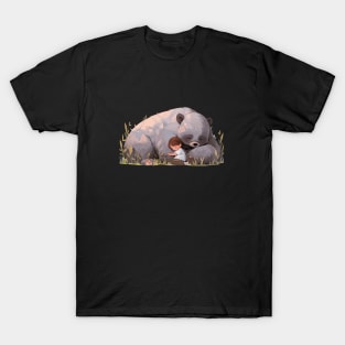 Adorable Grizzly Bear Animal Loving Cuddle Embrace Children Kid Tenderness T-Shirt